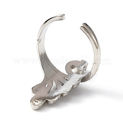 Открытая манжета с павлином из цинкового сплава&nbsp;RJEW-WH0003-04A