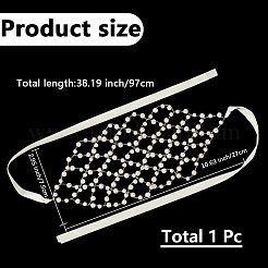 Эластичная повязка на голову из латунного АБС-пластика с жемчужными бусинами OHAR-WH20008-02G