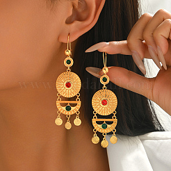 Плоские круглые серьги-кольца из сплава&nbsp;HY5125