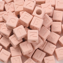 Прорезиненные прозрачные акриловые бусины OACR-K007-014A