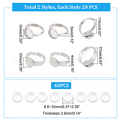 Набор для изготовления пустого купольного кольца DIY-UN0004-03