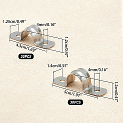 60 шт. 2-х сторонний хомут для трубопровода из нержавеющей стали 304 STAS-GA0001-05P