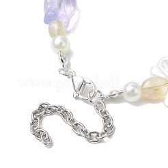 Браслеты из натуральных драгоценных камней и пластикового жемчуга BJEW-JB10362