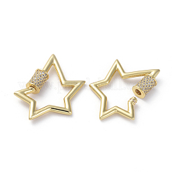 Латунь микропаве кубический цирконий винт карабин подвески с замком ZIRC-G160-13G