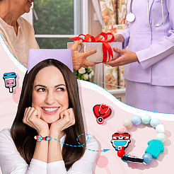 14 шт. 7 стильных бусины из пищевого экологически чистого силикона в стиле больницы SIL-GA0003-30