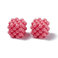 Непрозрачные пластиковые плетеные бусины ручной работы KY-P015-06D