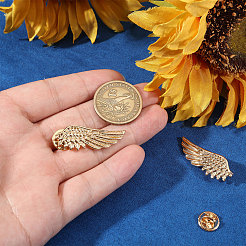 1 пара брошей из сплава в форме крыльев&nbsp;JEWB-CA0001-81