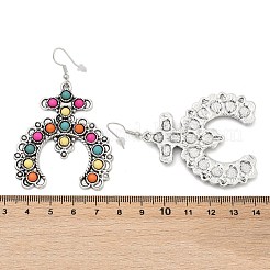 Серьги-подвески из искусственного сплава бирюзы для женщин EJEW-U053-10AS-01