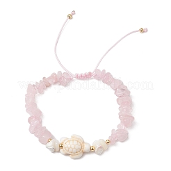 4шт. браслеты из плетеных бусин с натуральными драгоценными камнями BJEW-JB11540-01