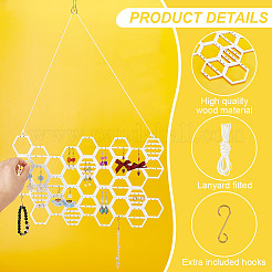 Деревянные выставочные витрины серьги&nbsp;EDIS-WH0022-33