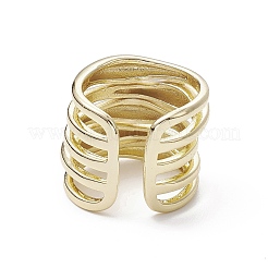 Стойка покрытие латунь открытые манжеты кольца RJEW-K257-36G