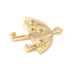 Латунные микропаве прозрачные подвески с фианитом KK-U064-01G