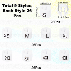 234 шт. 9 стиля xs~5xl пластиковые маркеры размеров одежды и брюк KY-CP0001-10