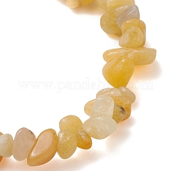 Stretch-Armbänder aus natürlichem Topas-Jade-Chip-Perlen für Frauen und Männer&nbsp;BJEW-JB10665-04
