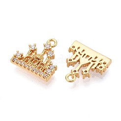 Breloques en laiton avec zircone cubique de micro pave&nbsp;KK-N263-85G