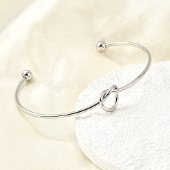 Браслеты-манжеты из нержавеющей стали 304 в форме сердца BJEW-M113-01P