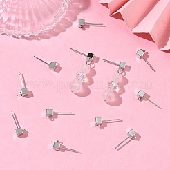 Фурнитура для сережек-гвоздиков в форме куба из латуни&nbsp;XGR0106P-121P