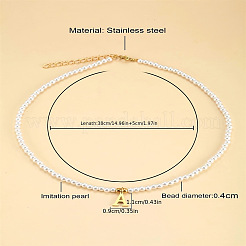 Сплав буква а кулон ccb и имитация жемчуга бисерные ожерелья для женщин WGAD56C-01