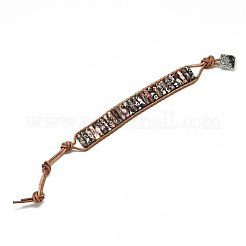 Bracciali cordone in pelle di vacchetta&nbsp;BJEW-R309-01B-12
