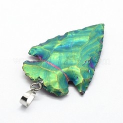 Гальванические подвески из натурального индийского агата&nbsp;G-P396-05P-03