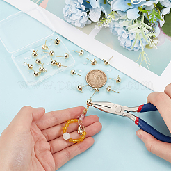 20 шт. латунные серьги-гвоздики&nbsp;KK-HY0001-13