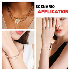 96 шт. 4 стиля подвески-соединители из латуни с филигранным покрытием&nbsp;KK-CA0002-89