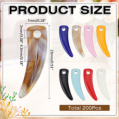 Opake Acryl Anhänger&nbsp;OACR-WH0036-43
