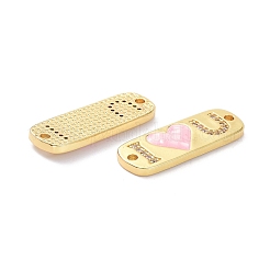 Латунные микропаве прозрачные подвески с фианитом&nbsp;KK-D004-21G