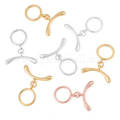 7 pz. fermagli ad anello in ottone&nbsp;KK-TADJ0001-21