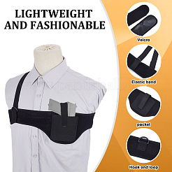 Кобура для пистолета из синтетического каучука и полиэстера на плечо и подмышку&nbsp;AJEW-WH0596-090A