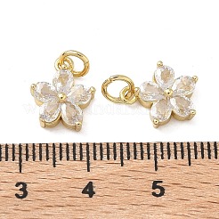 Latón micro pavimenta claro cubic zirconia encantos&nbsp;X-KK-F930-02G