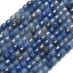 Нити бусин из натурального синего авантюрина (окрашенного и нагретого) G-A260-A08-01