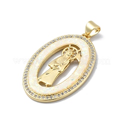 Латунные микропаве прозрачные подвески с фианитом&nbsp;KK-A221-04G