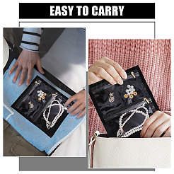 Pochettes à bijoux en tissu Oxford avec fermeture éclair&nbsp;ABAG-WH0045-85