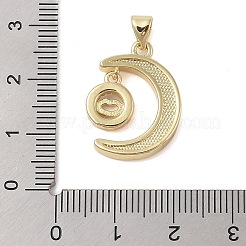 Латунные микропаве прозрачные подвески с фианитом&nbsp;KK-I712-49G-05