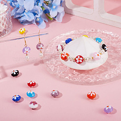 10 Stück handgefertigte Bunte Malerei-Perlen&nbsp;LAMP-TADJ0001-09