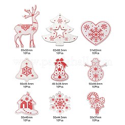 90 pièces 9 style pendentifs en bois de platane et de peuplier&nbsp;WOOD-LS0001-13