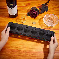 Support de rangement pour verres à vin en bambou à 6 trou&nbsp;ODIS-WH0081-17B-02