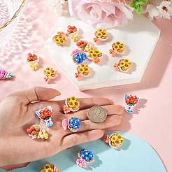 20 Stück opake Harz-Cabochons&nbsp;CRES-TA0001-85