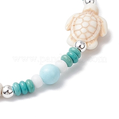 Bracelets en perles de turquoise synthétique teintées et de howlite naturelle pour femmes&nbsp;BJEW-JB11794-02