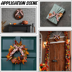 Полиэстеровая лента с рисунком тыквы&nbsp;OCOR-WH20003-66