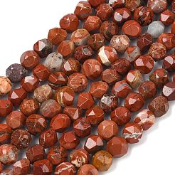 Los abalorios rojos jaspe hebras naturales&nbsp;LS-G-F826-D02-01