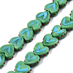 Fili di perle di lampwork irregolari fatti a mano opachi&nbsp;LAMP-T017-20-B05