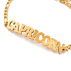 Bracciali a maglie a catena figaro in acciaio inossidabile costellazione 202 per donna uomo&nbsp;LS-AJEW-U006-01E