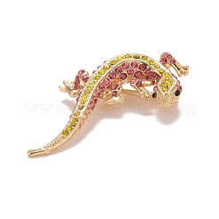 Значок ящерицы из горного хрусталя JEWB-E013-03G-02