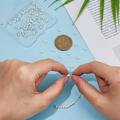 100 шт. Латунные дистанционные бусины&nbsp;KK-FI0001-02B-S