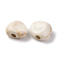 Двухцветные непрозрачные акриловые бусины MACR-Z002-01B