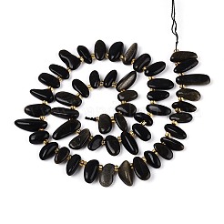 Естественный золотистый отлив обсидиан бисер пряди G-Z091-A39