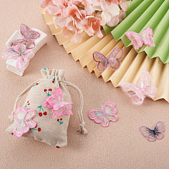 36 шт. 9 стиля бабочка органза кружево вышивка орнамент аксессуары&nbsp;DIY-BT0001-49