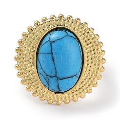 Placcatura ionica (ip) anello in acciaio inossidabile 304&nbsp;RJEW-B059-03G-04